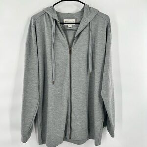 Marrakech grey full zip long sleeve jacket hoodie size M